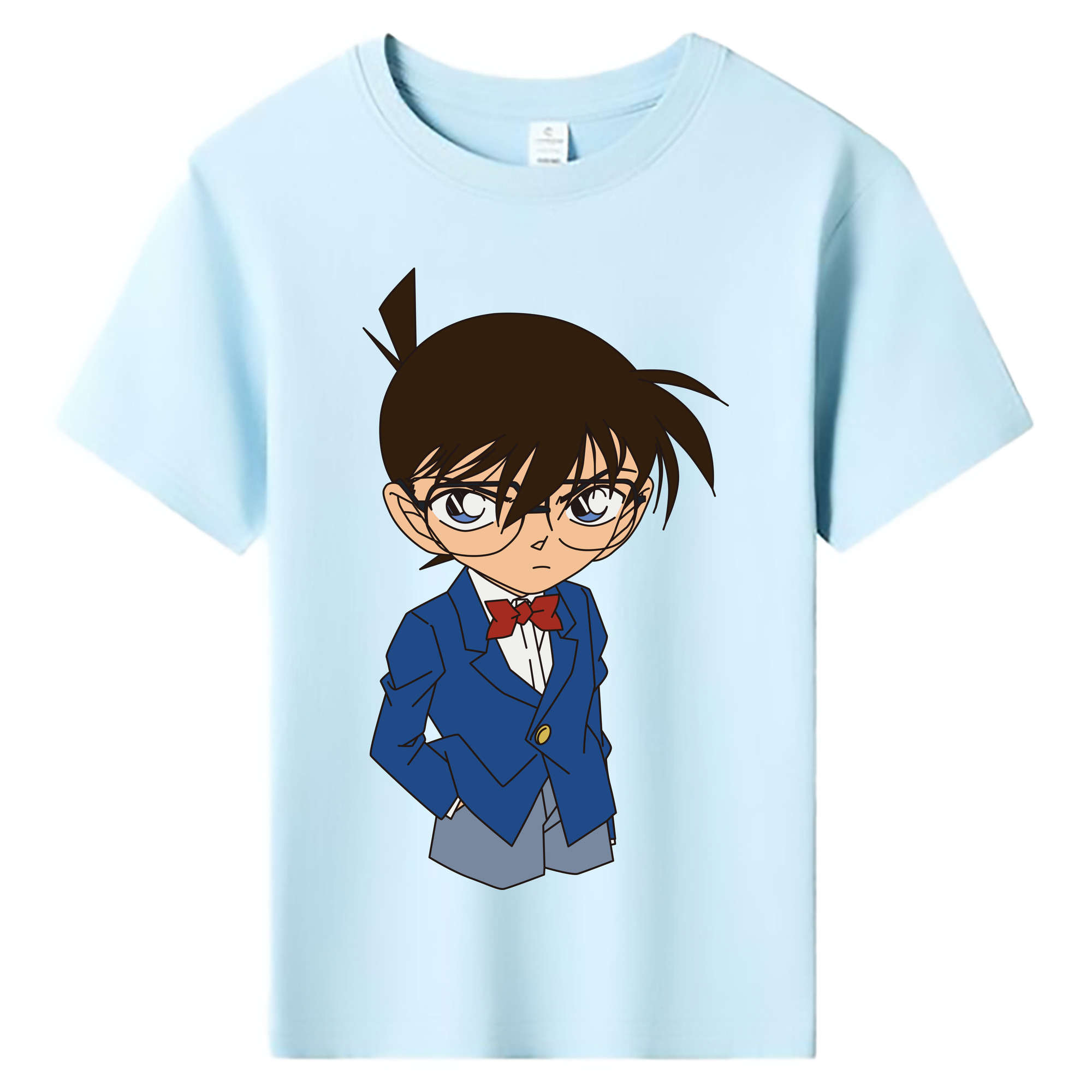 （画像用） 名探偵コナン 江戸川 コナン Detective Conan Conan Edogawa 綿100％キッズTシャツ（フロントプリント）